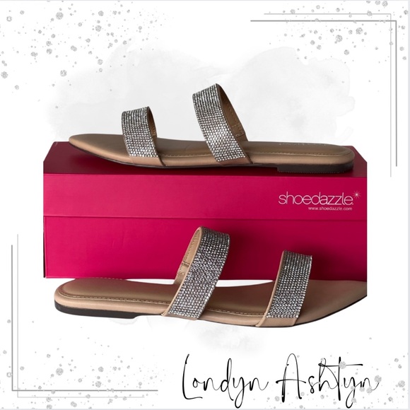 SZ 8.5 BRAND NEW SANDLES WITH CRYSTAL - Picture 2 of 13